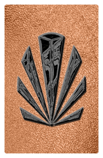 DF35T 602 BK SH CP Black Sunburst Shimmer Copper Background